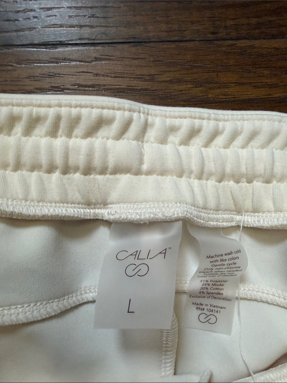 CALIA by Carrie Underwood Cream Drawstring Jogger Pants - Picture 3 of 6